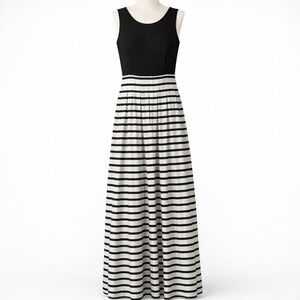 Vtg EVER BEAUTY Black Velvet Striped Pleated Maxi Dress S Evening Whimsigoth Y2K